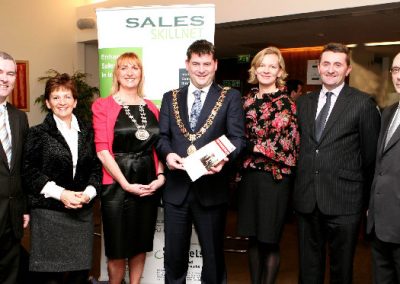 At the Clarion Hotel where the Lord Mayor Cllr Dara Murphy launched the Sales Institute of Ireland, Cork Business Event Guide in the company of SII Members L to R., Finbarr Lehane, Mary Harney, Eleanor O'Kelly Lynch, Chairperson SII, Niamh O'Driscoll, Karl O'Flanagan and Ger Dowling. Picture, Tony O'Connell Photography.