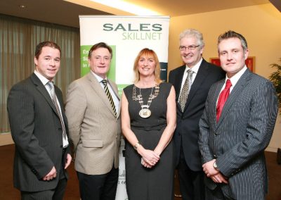 At the Clarion Hotel for the Sales Institute of Ireland Breakfast Seminar were L to R.,Liam Tracey, Goldstar Telecom, Aidan Mc Carthy, File One, Eleanor O'Kelly Lynch, President S.I.I, Pat Humphreys, Management Services Ltd and Shane Hanrahan, Oak Recruitment. Picture, Tony O'Connell Photography.